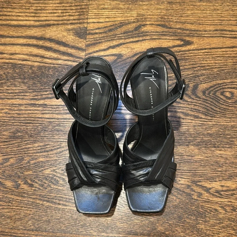 Giuseppe Zanotti Black Platform Sandals 40